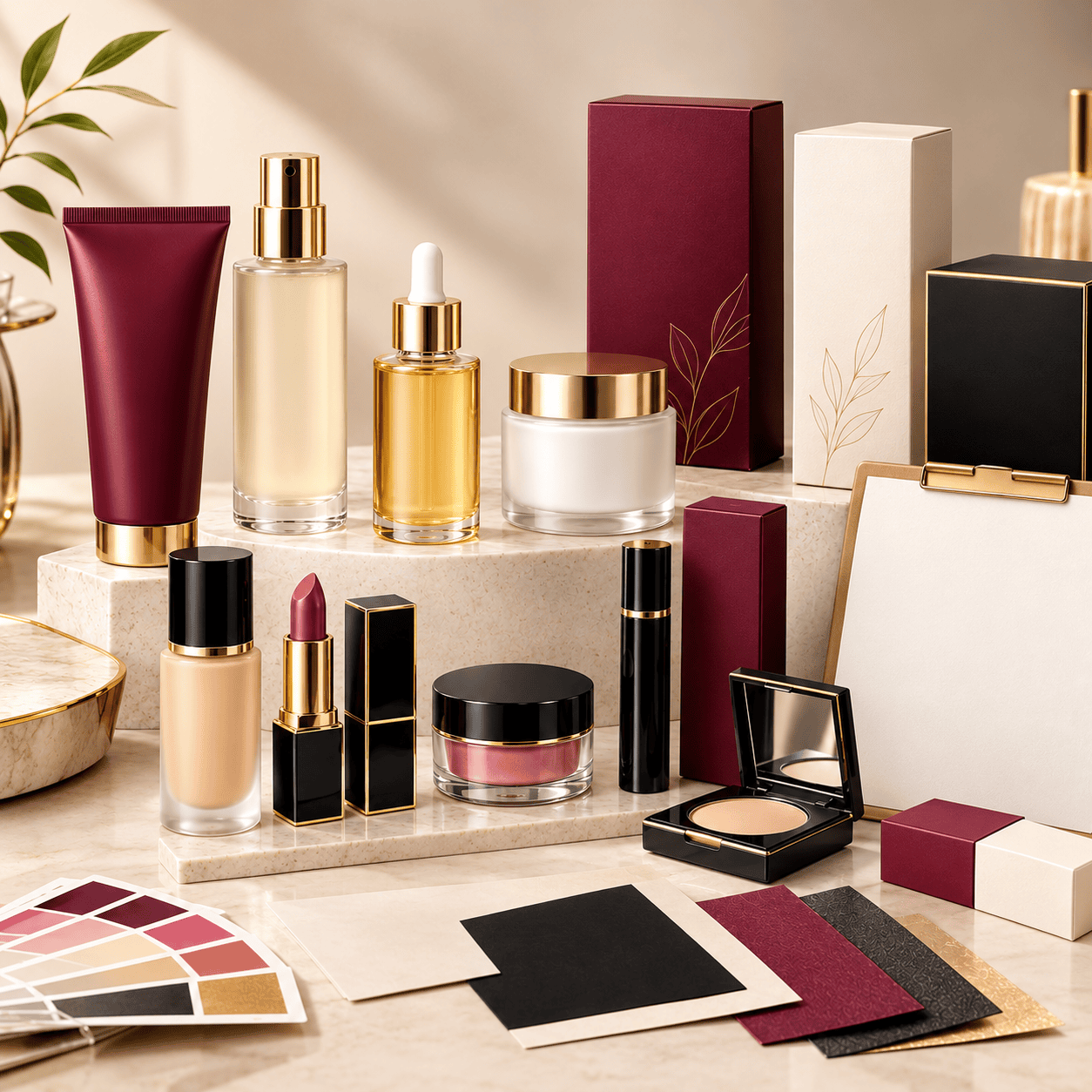 Custom cosmetic packaging and branding options for private label products